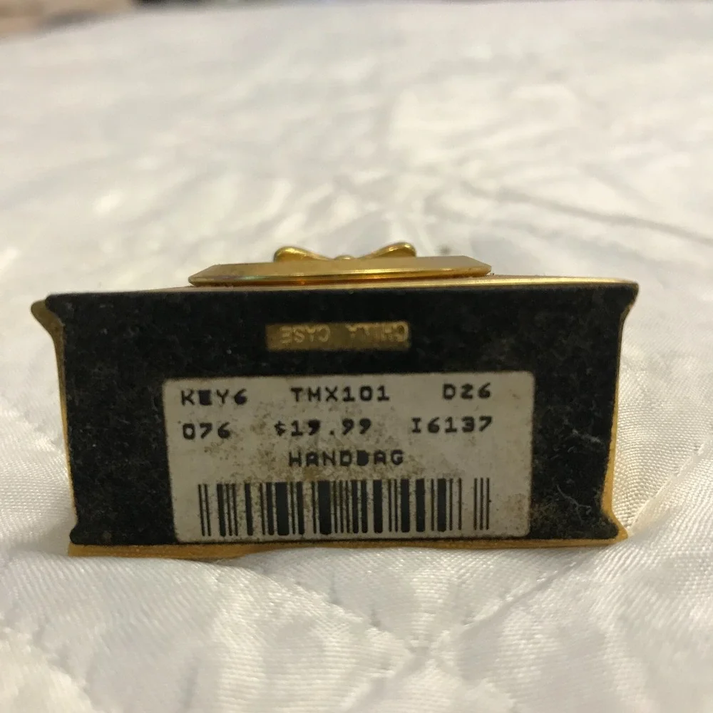 Vintage‎ Miniature Brass Purse/Handbag Timex Clock